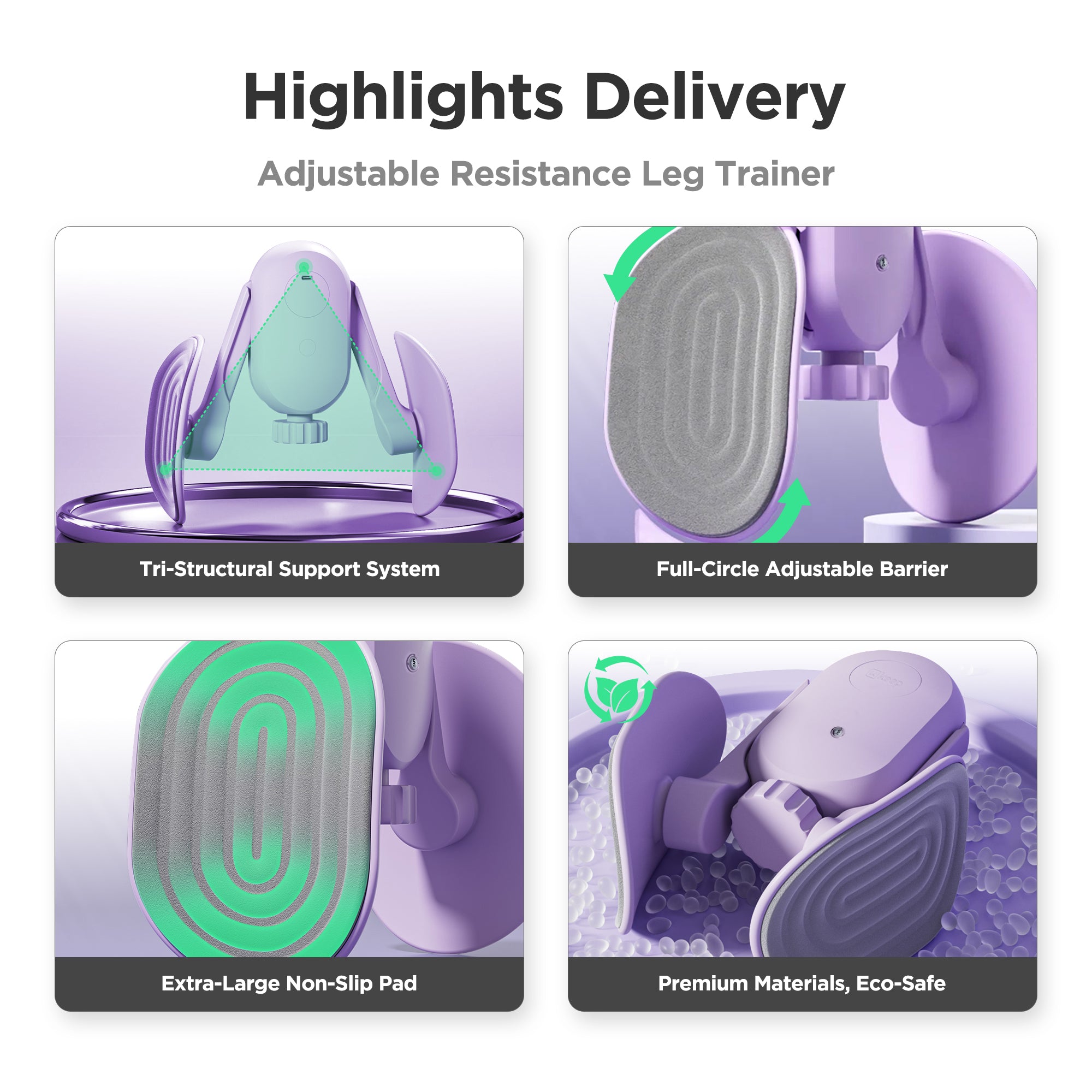 Inner Thigh Toner & Leg Exerciser - Pelvic Floor Muscle Trainer