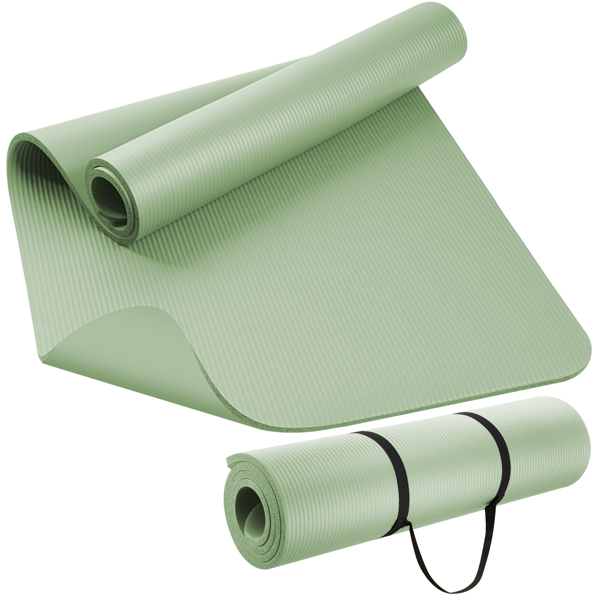 KEEP NBR Yoga Mat – Extra Thick Non-Slip Fitness Mat with Carry Strap