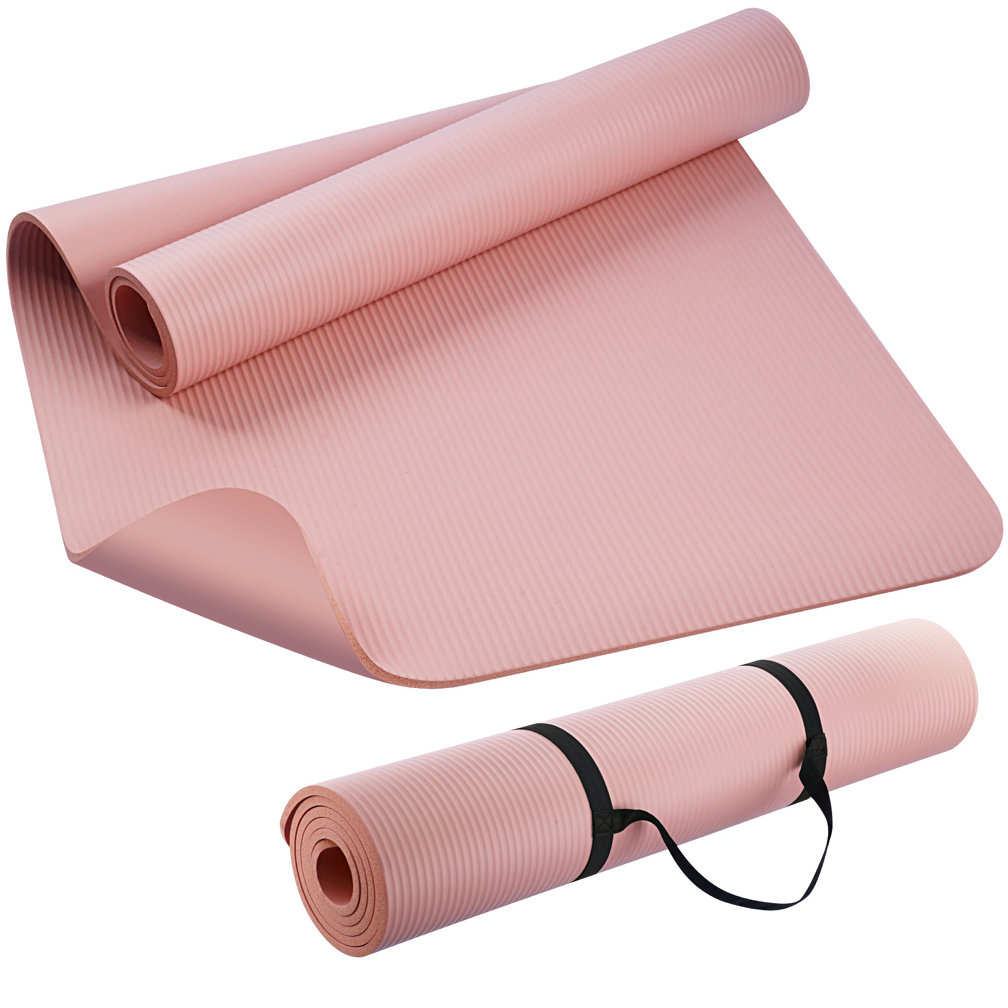 KEEP NBR Yoga Mat – Extra Thick Non-Slip Fitness Mat with Carry Strap