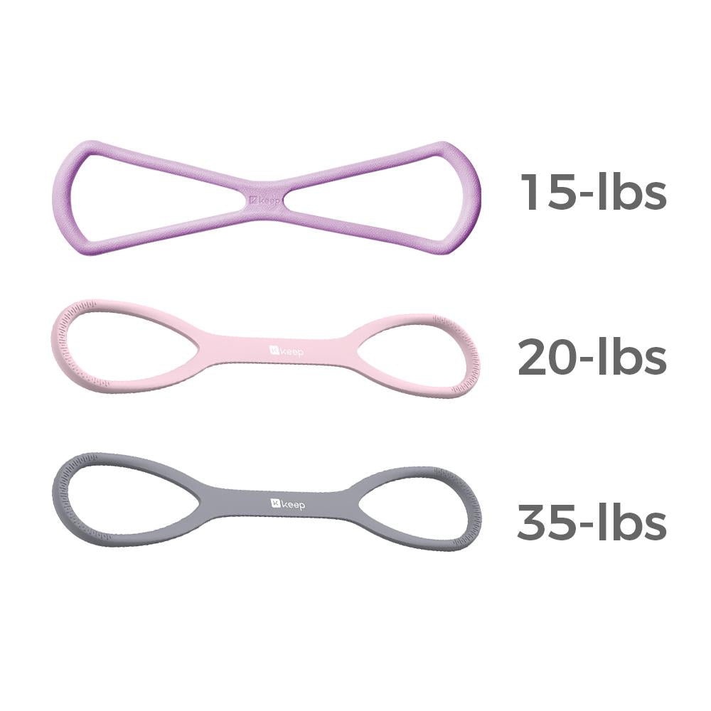 [3in1 Set] 8-Shaped Resistance Band