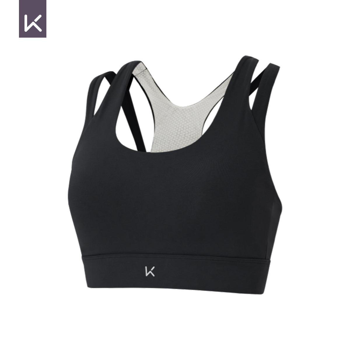 High-Support Fitness Sports Bra with Back Closure for Side Spillage (KB0010)