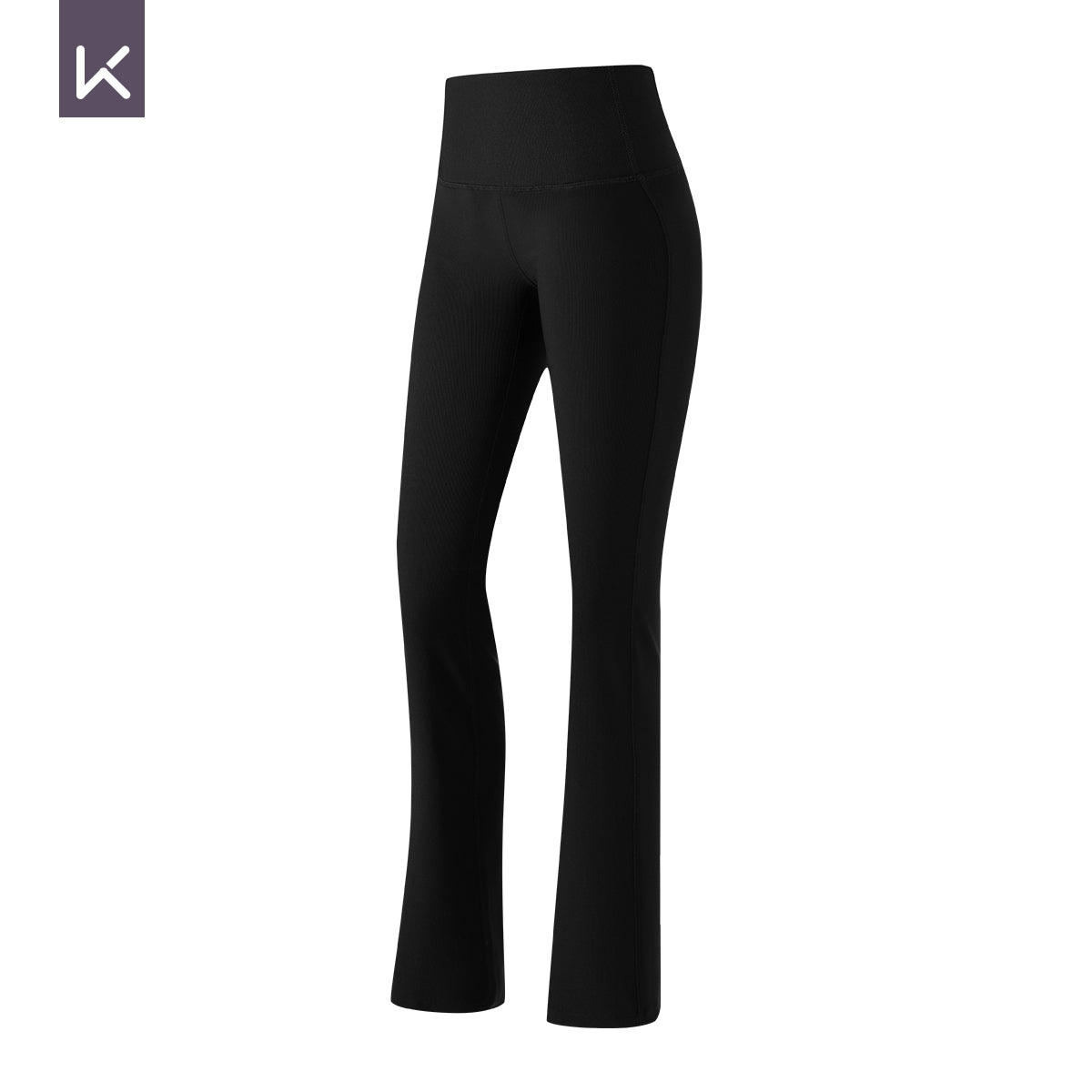 Soft Elastic Yoga Ribbed Slimming Flare Pants (K24WL0006C)