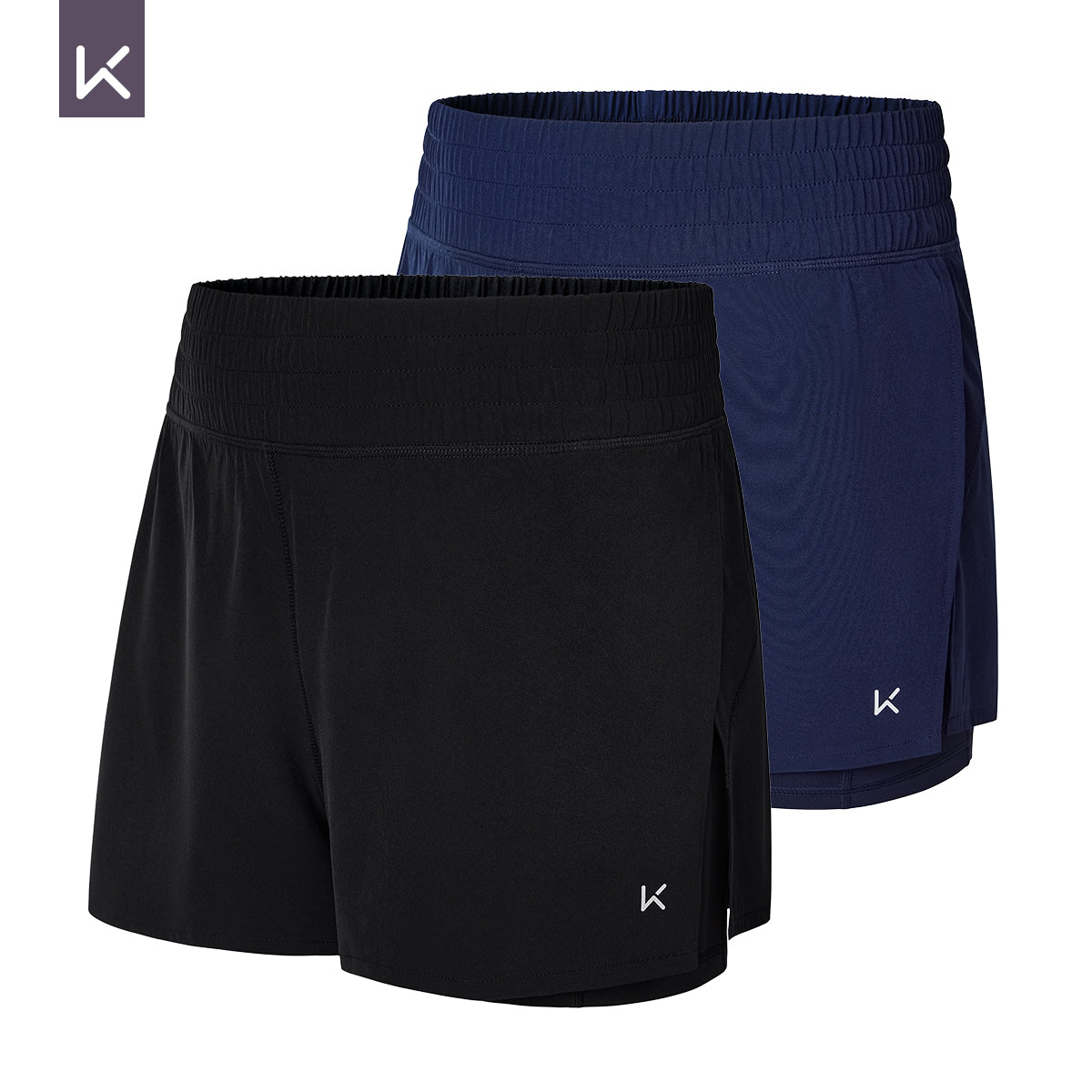 Women's High-Waisted 2-in-1 Running Shorts (KS0003)