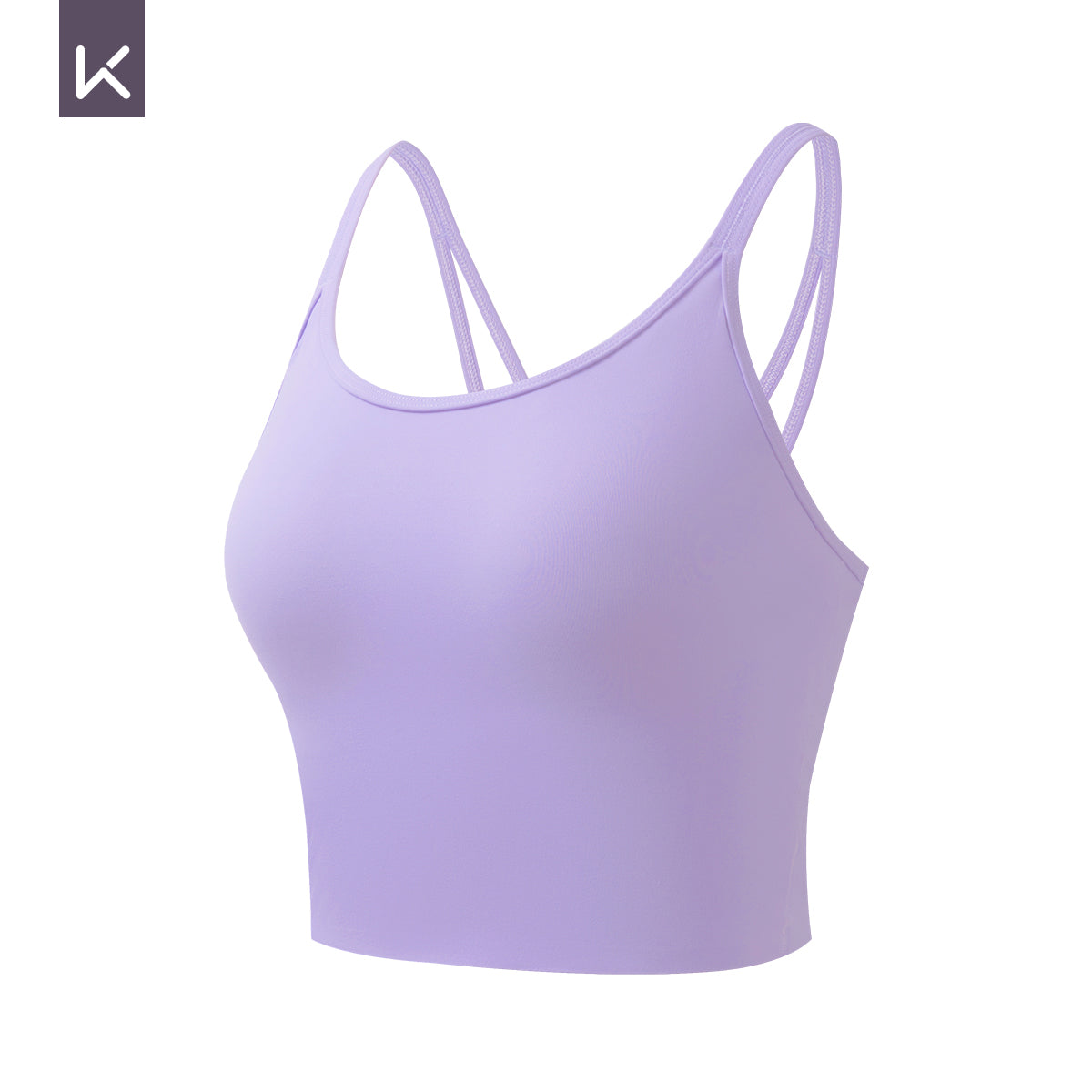 Soft Elastic Medium Support Tank Style Built-in Cup Beautiful Back Yoga Sports Bra (K24WB0001A)